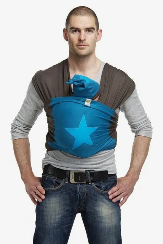 ByKay Draagdoek Bruin Petrol Ster Turquois